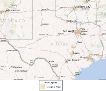 Texas USDA Approved Map